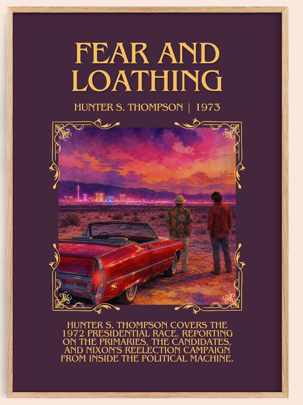 Fear and Loathing Minimalist Book Poster by Hunter S. Thompson – book poster