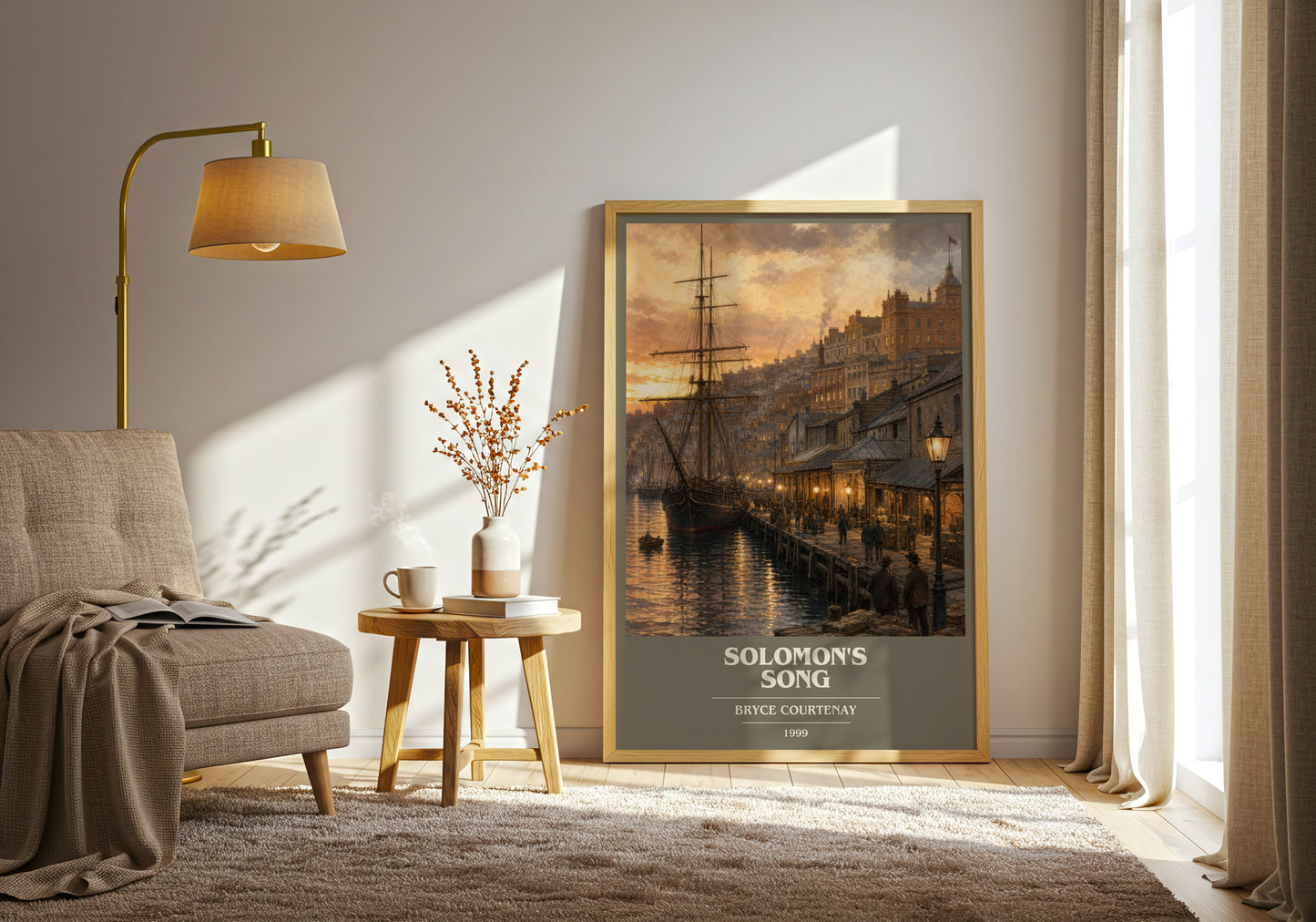 Solomon'S Song book cover print on bookshelf – Bryce Courtenay fan gift