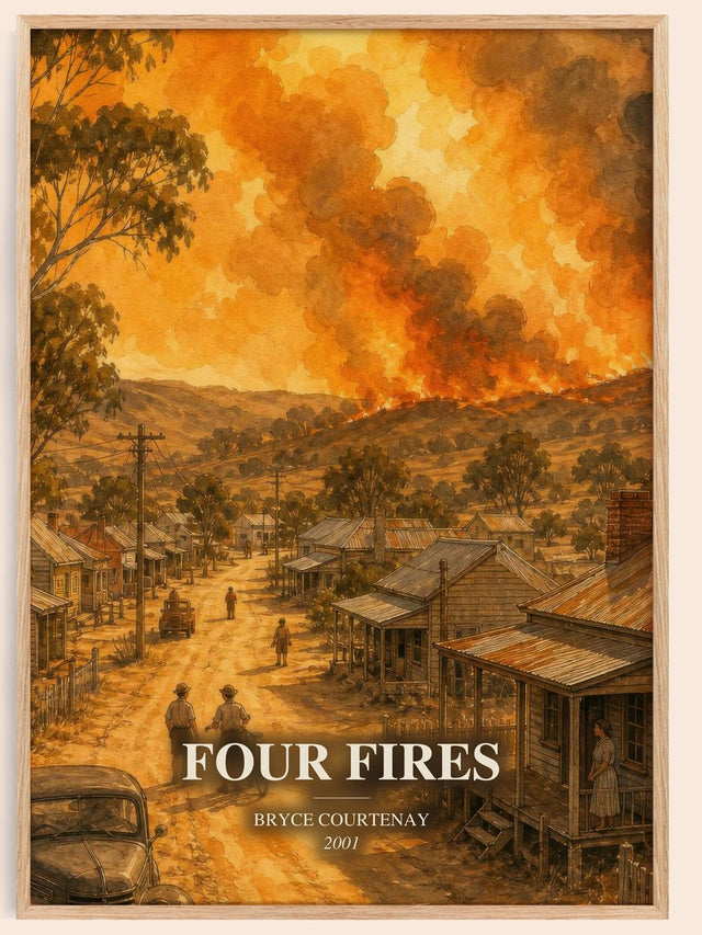 Four Fires Book Watercolour Illustration by Bryce Courtenay