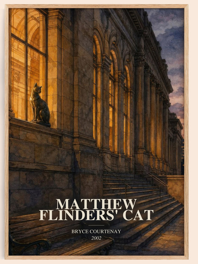 Matthew Flinders' Cat Book Watercolour Illustration by Bryce Courtenay