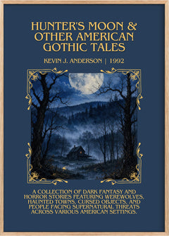 Hunter's Moon & Other American Gothic Tales Minimalist Book Poster by Kevin J. Anderson