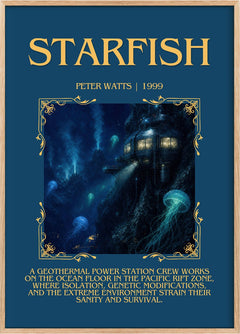 Starfish Minimalist Book Poster by Peter Watts