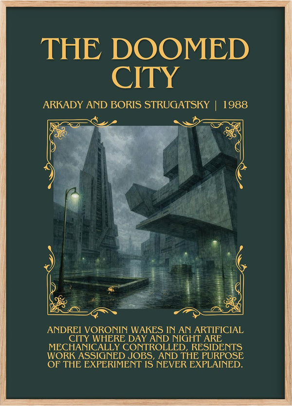 The Doomed City Minimalist Book Poster by Arkady and Boris Strugatsky