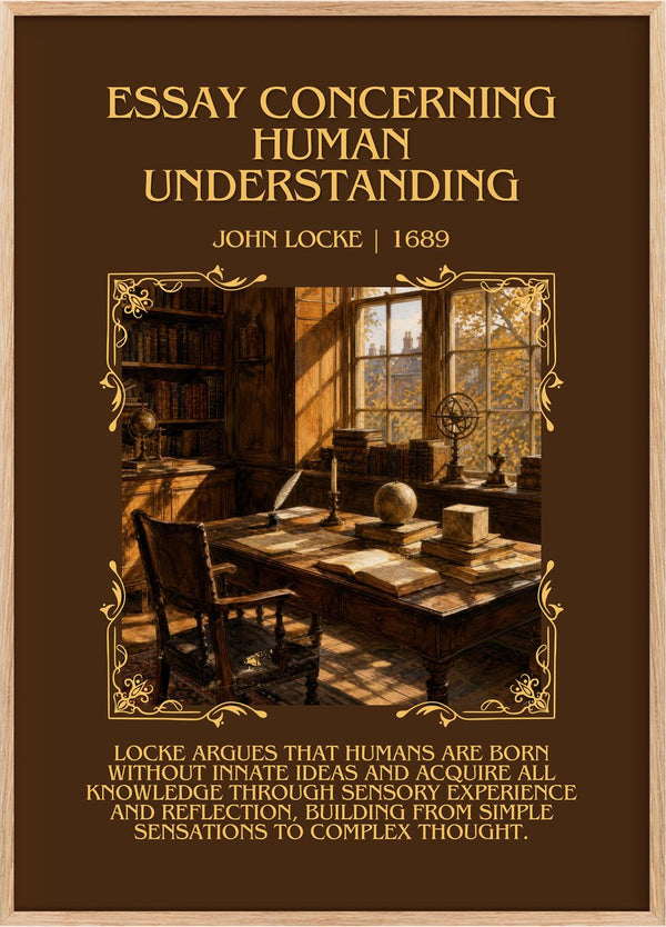 Essay concerning human understanding Minimalist Book Poster by John Locke