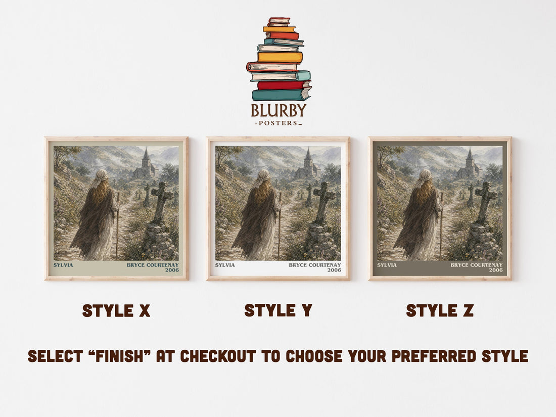 Sylvia literary print in frame leaning in hallway – historical fiction wall art (mockup)
