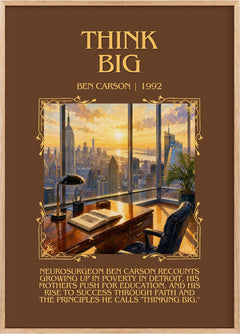 Think big Minimalist Book Poster by Ben Carson