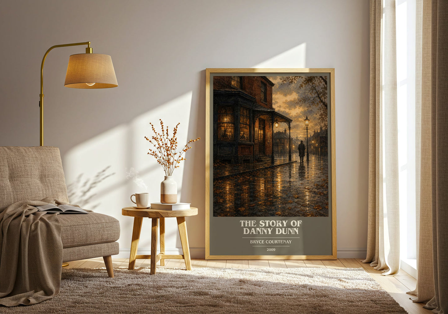 The Story Of Danny Dunn book cover print on bookshelf – Bryce Courtenay fan gift