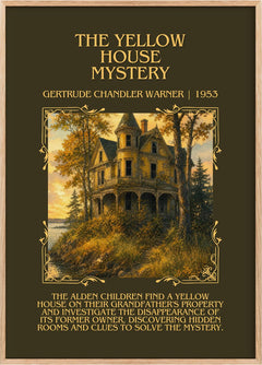 Yellow House Mystery Minimalist Book Poster by G. Warner