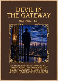 Devil in the Gateway Minimalist Book Poster by Mike Carey