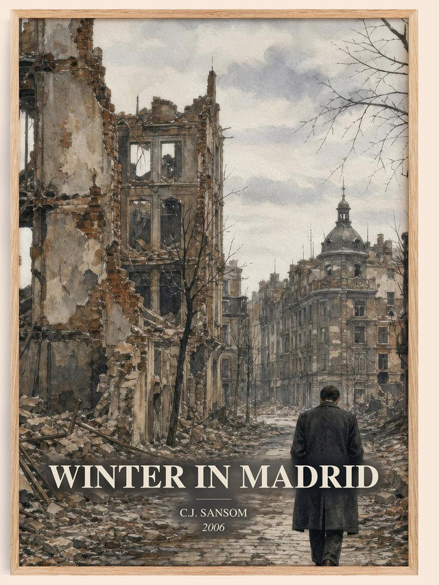 Winter In Madrid Book Watercolour Illustration by C.J. Sansom
