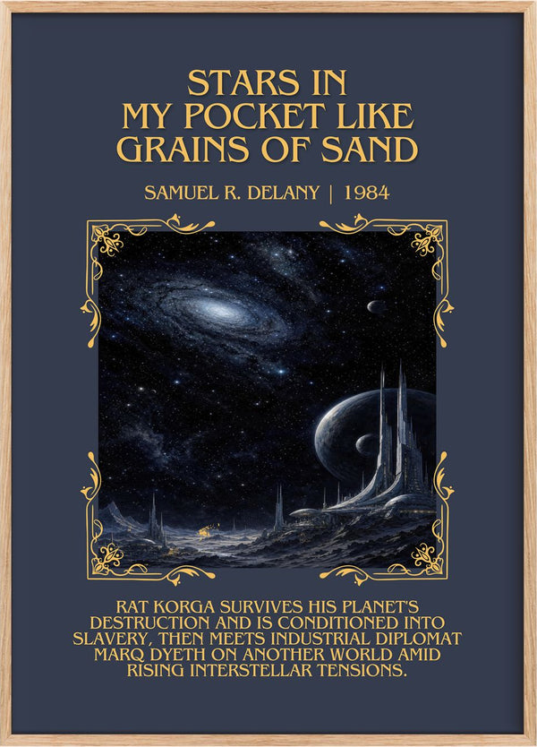 Stars in my pocket like grains of sand Minimalist Book Poster by Samuel R. Delany