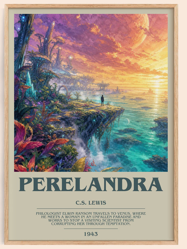 Perelandra bookish book poster by C.S. Lewis – framed literary art print