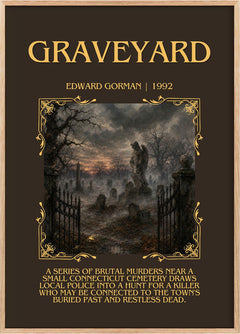Graveyard Minimalist Book Poster by Edward Gorman