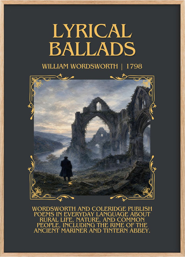 Lyrical Ballads Minimalist Book Poster by William Wordsworth