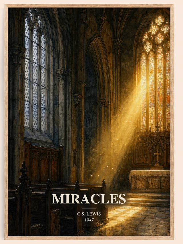 Miracles Book Watercolour Illustration by C.S. Lewis