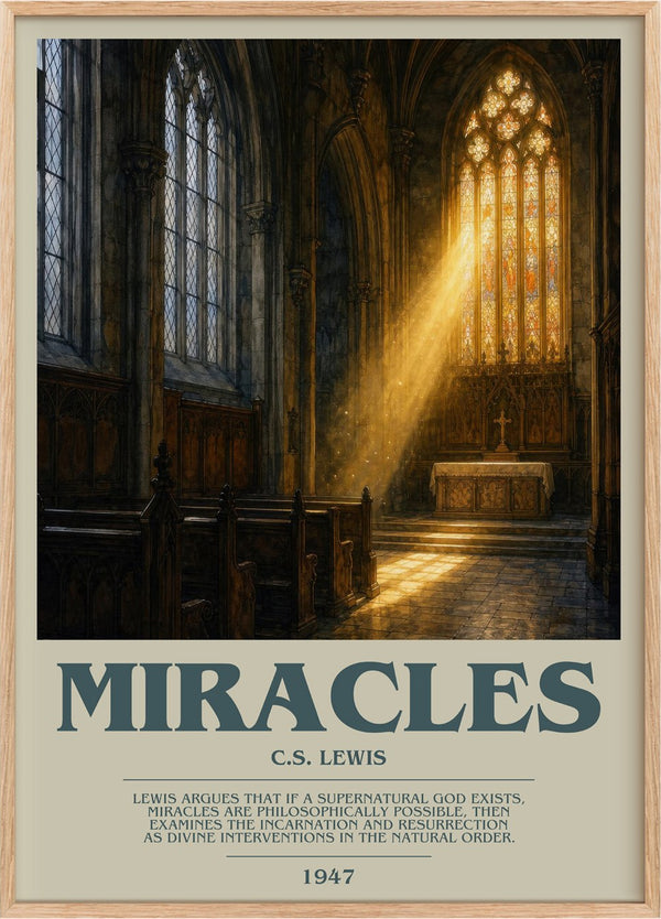 Miracles Bookish Wall Art by C.S. Lewis