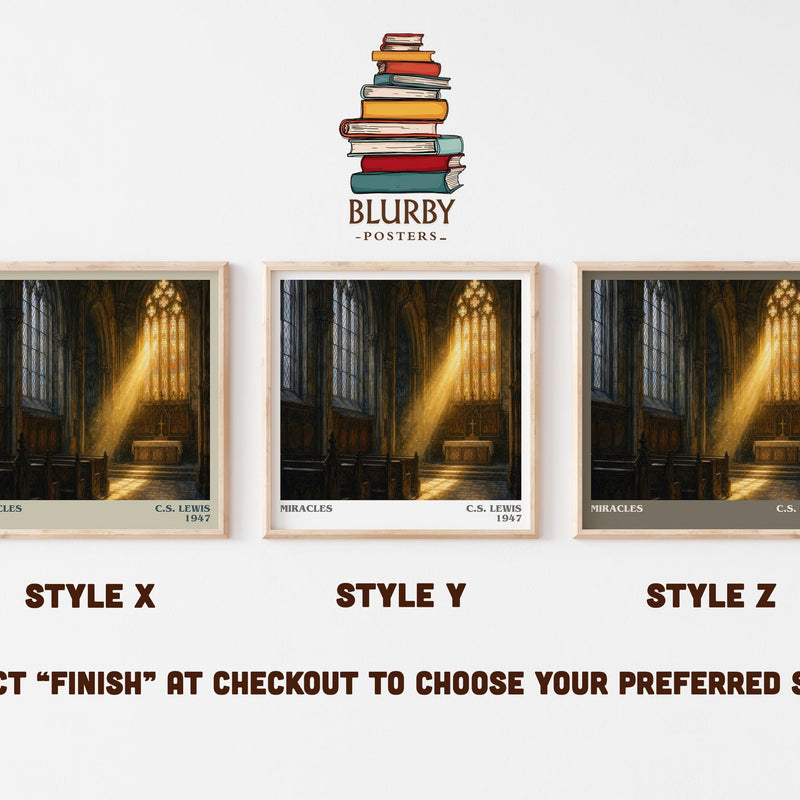 Miracles literary print in frame leaning in hallway – philosophy wall art