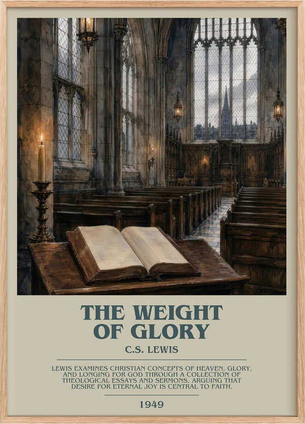 The Weight Of Glory Bookish Wall Art by C.S. Lewis