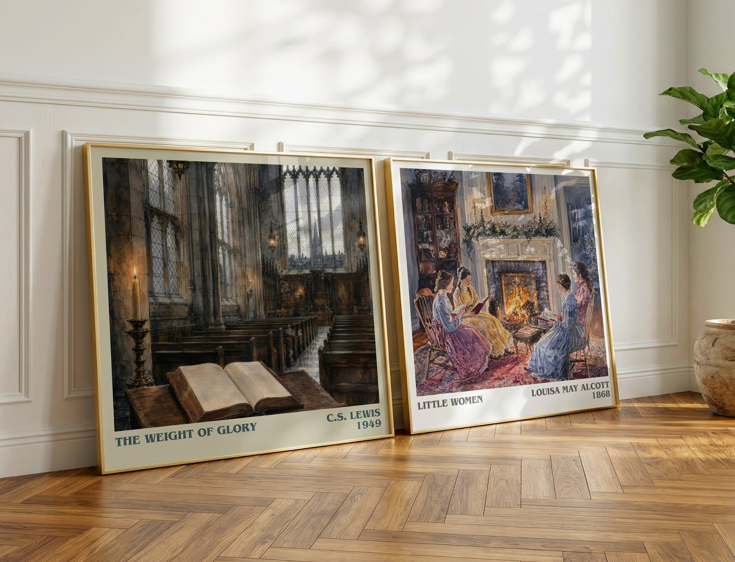 The Weight Of Glory literary print on bookshelf – C.S. Lewis fan gift