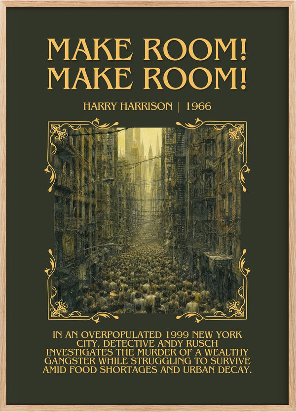 Make Room! Make Room! Minimalist Book Poster by Harry Harrison
