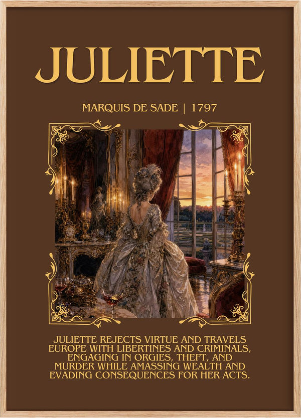 Juliette Minimalist Book Poster by Marquis de Sade