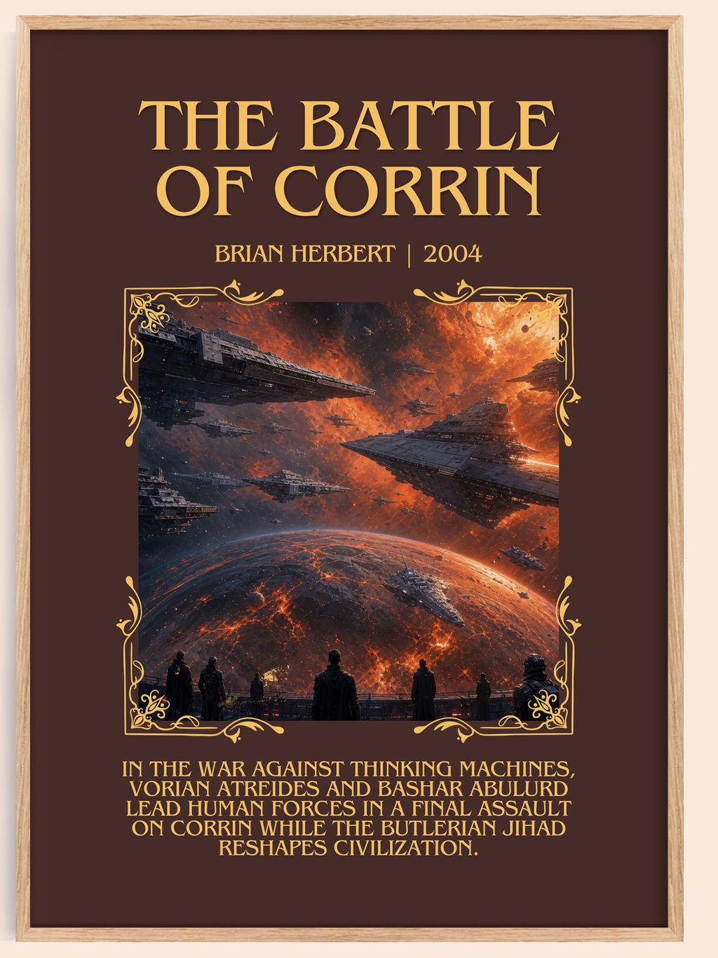 The Battle of Corrin Minimalist Book Poster by Brian Herbert – book poster