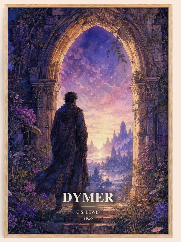 Dymer watercolour book poster by C.S. Lewis – framed literary art print