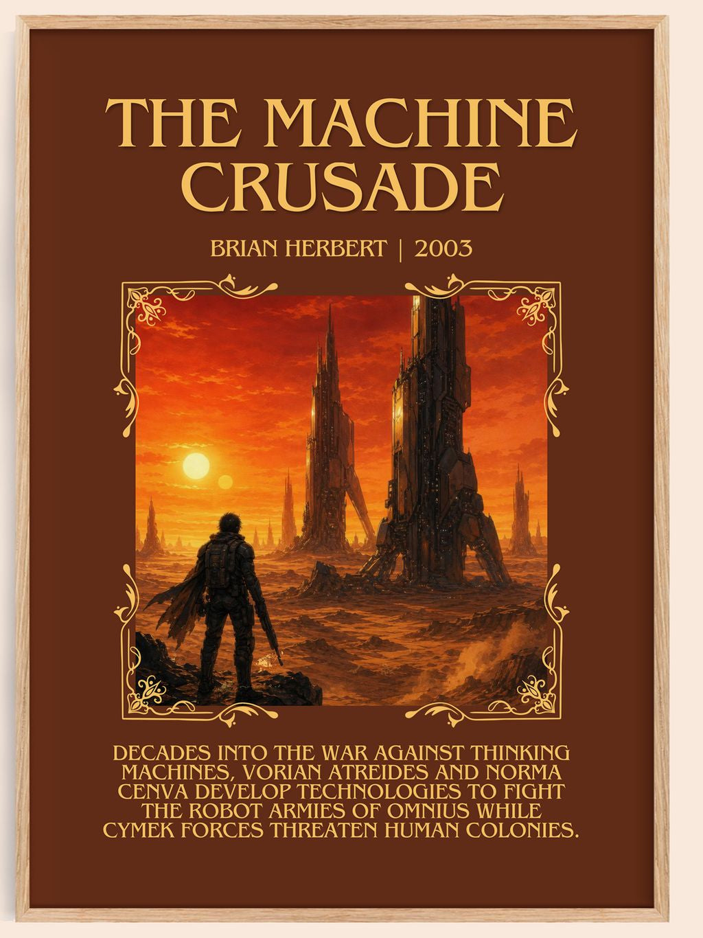 The Machine Crusade Minimalist Book Poster by Brian Herbert – book poster