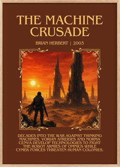 The Machine Crusade Minimalist Book Poster by Brian Herbert