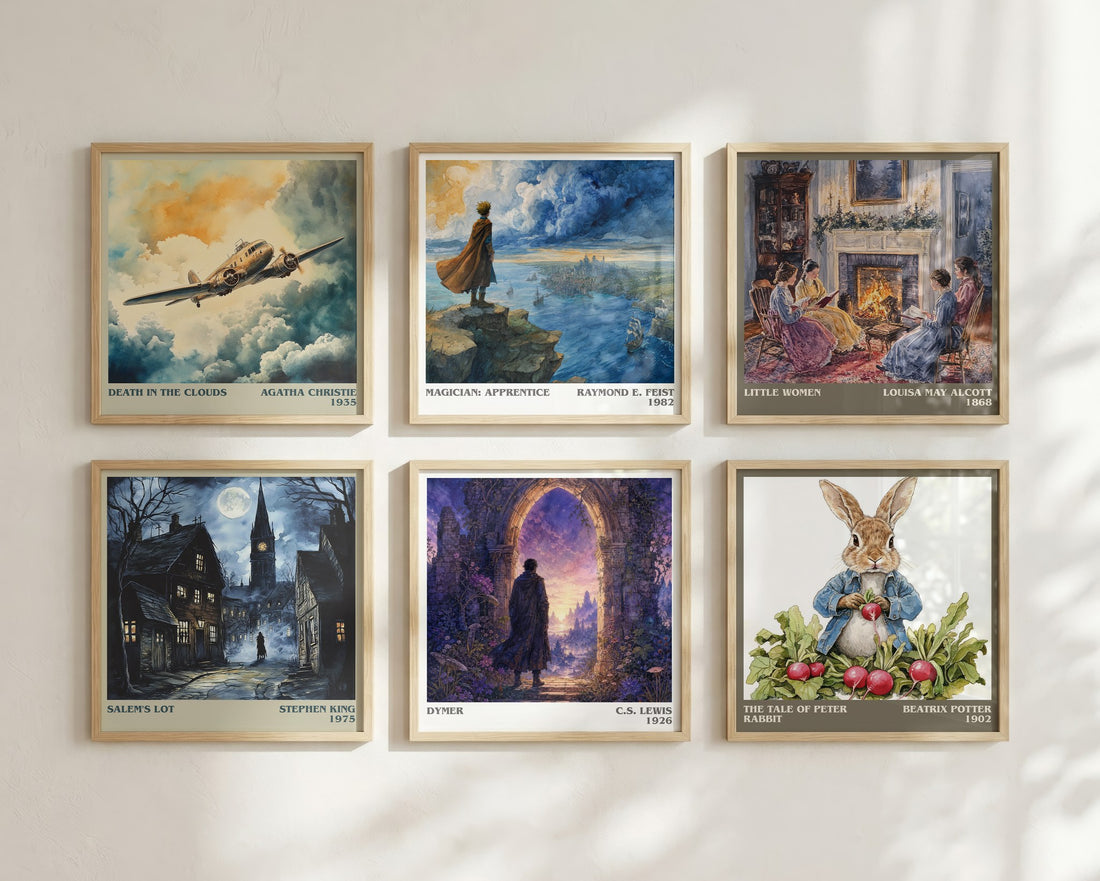 Dymer Literary Art Print by C.S. Lewis – square print in a six-frame gallery wall