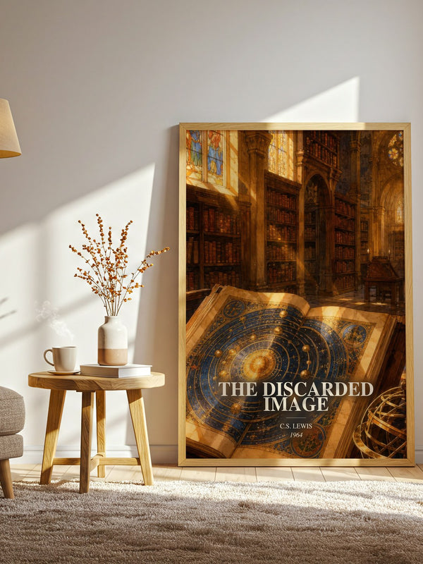 The Discarded Image watercolour print in frame leaning in hallway – non fiction wall art