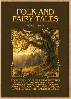 Folk and fairy tales Minimalist Book Poster by Aesop