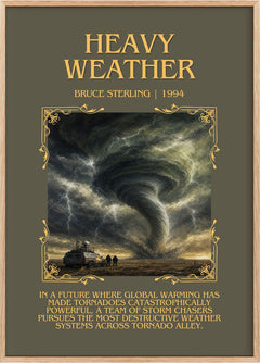 Heavy weather Minimalist Book Poster by Bruce Sterling