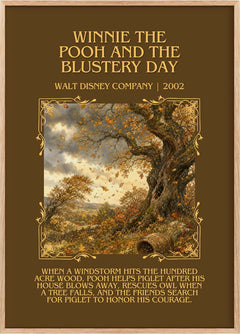 Winnie the Pooh and the Blustery Day Minimalist Book Poster by Walt Disney Company