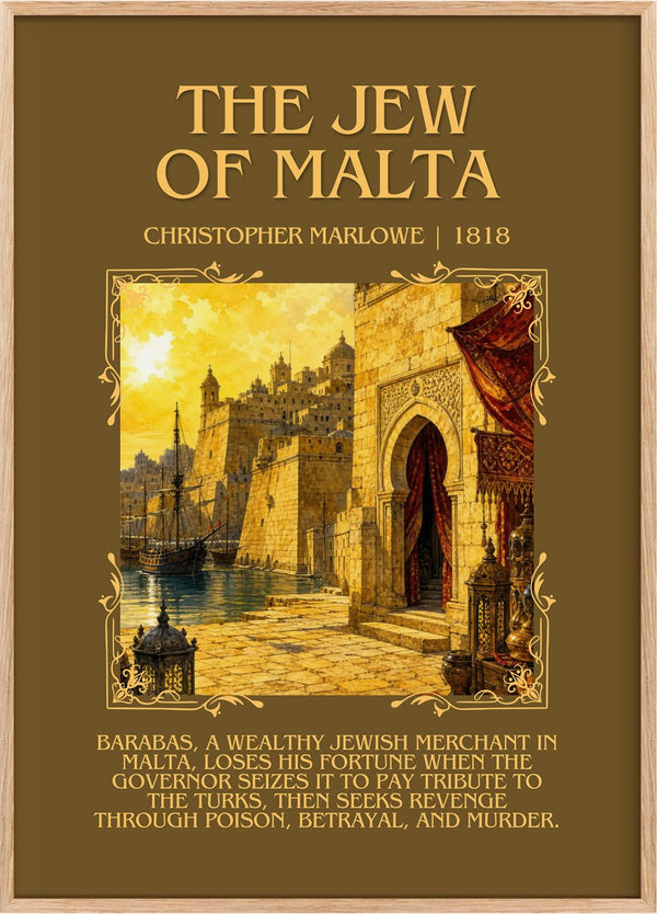 The Jew of Malta Minimalist Book Poster by Christopher Marlowe