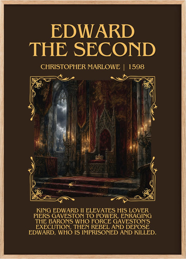 Edward the Second Minimalist Book Poster by Christopher Marlowe