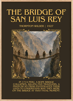 The Bridge of San Luis Rey Minimalist Book Poster by Thornton Wilder