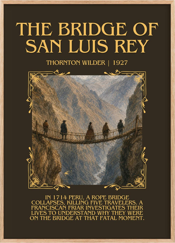 The Bridge of San Luis Rey Minimalist Book Poster by Thornton Wilder