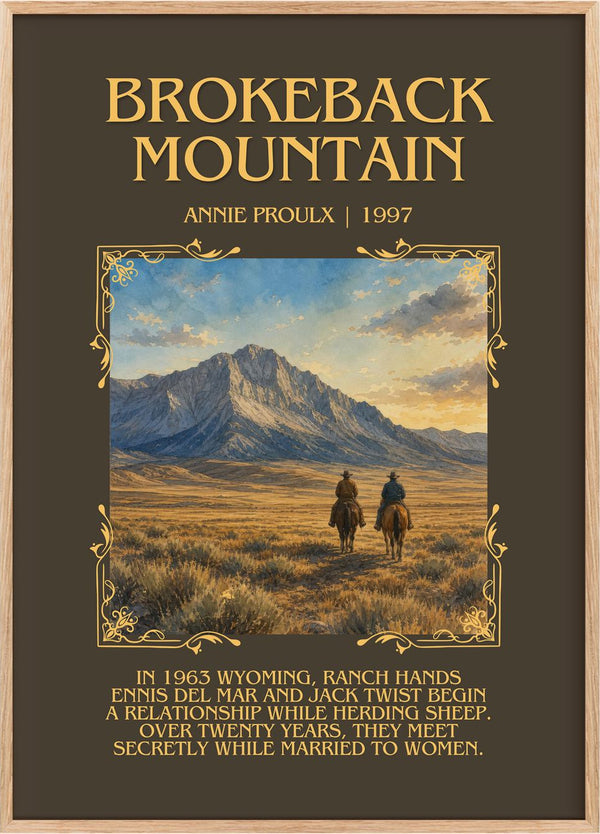 Brokeback Mountain Minimalist Book Poster by Annie Proulx