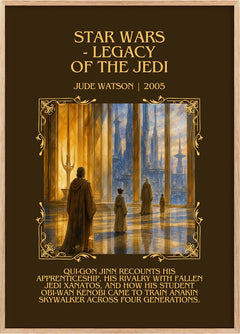 Star Wars - Legacy of the Jedi Minimalist Book Poster by Jude Watson