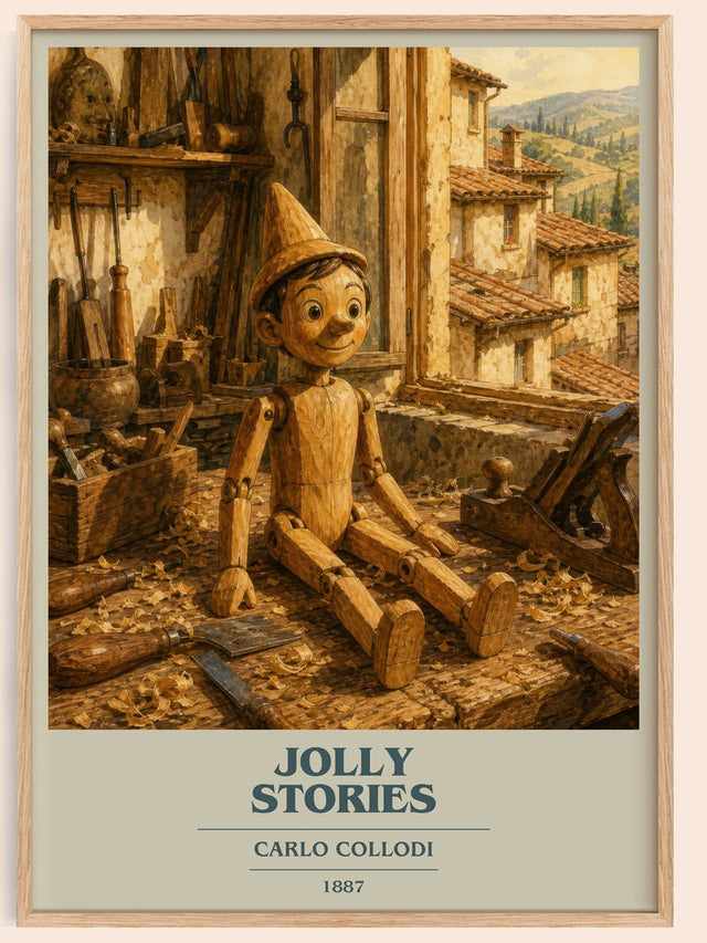 Jolly Stories Book Cover Poster by Carlo Collodi