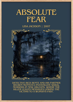 Absolute Fear Minimalist Book Poster by Lisa Jackson