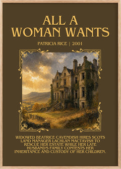 All a Woman Wants Minimalist Book Poster by Patricia Rice