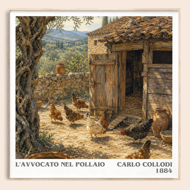L'Avvocato Nel Pollaio Literary Art Print by Carlo Collodi