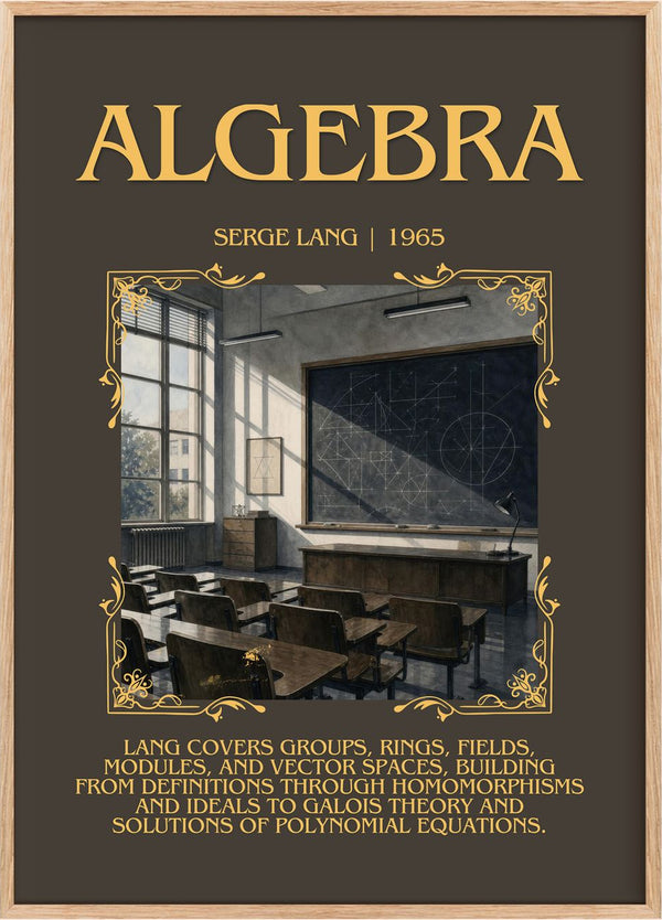 Algebra Minimalist Book Poster by Serge Lang