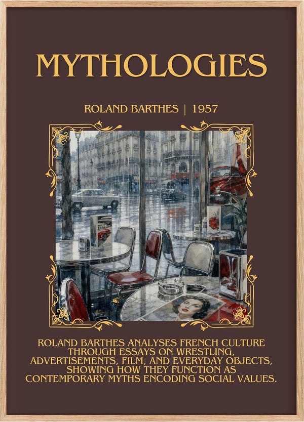 Mythologies Minimalist Book Poster by Roland Barthes