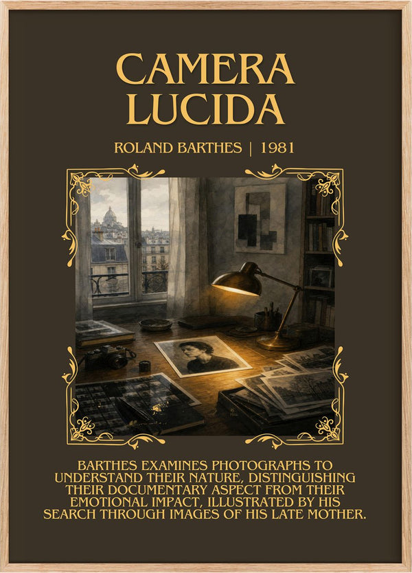 Camera Lucida Minimalist Book Poster by Roland Barthes