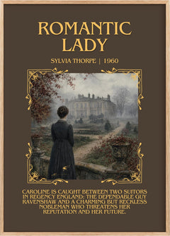 Romantic Lady Minimalist Book Poster by Sylvia Thorpe