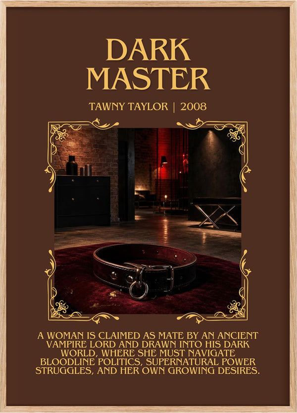 Dark Master Minimalist Book Poster by Tawny Taylor