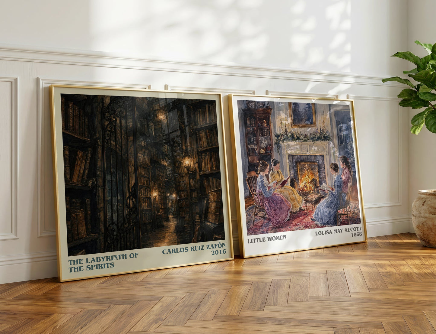 The Labyrinth Of The Spirits literary print on bookshelf – Carlos Ruiz Zafón fan gift
